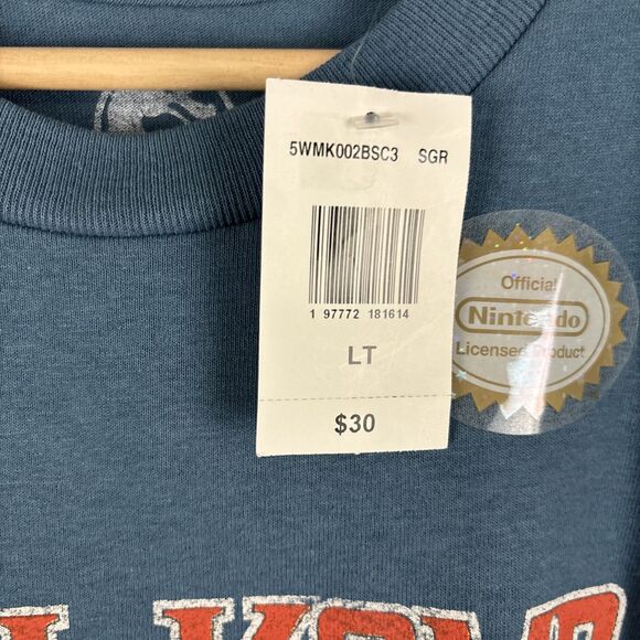 Mortal Kombat Klassic Dragon Graphic Big Logo Blue Shirt Large Tall LT NWT - Picture 3 of 6